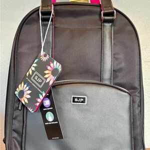 American Tourister Sarah Jessica Parker 16” RFID Backpack, Black/Pink, BNWT